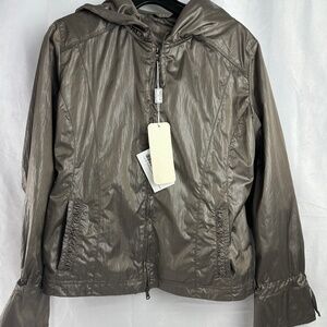 INSIEME Ladies Lightweight Zip Jacket  Sheen Pewter Color